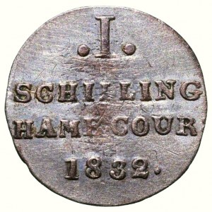 Hamburg city, 1 schilling 1832 H.S.K.