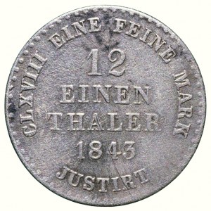 Hannover, Ernst August 1837-1851, 1/12 taler 1843