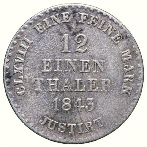 Hannover, Ernst August 1837-1851, 1/12 thaler 1843