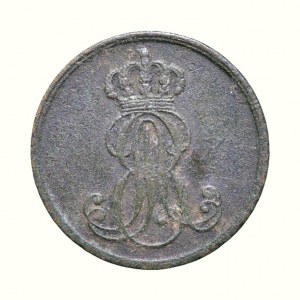 Hannover, Ernst August 1837-1851, 1 pfennig 1848 B