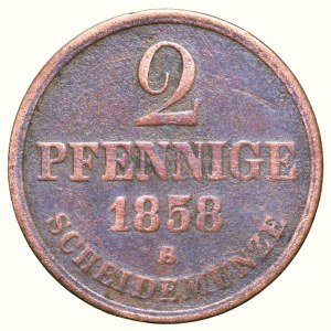 Hannover, Georg V. 1851-1866, 2 pfennig 1858