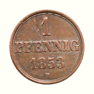 Hannover, Georg V. 1851-1866, 1 pfennig 1853