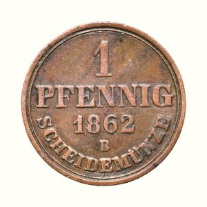 Hannover, Georg V. 1851-1866, 1 pfennig 1862