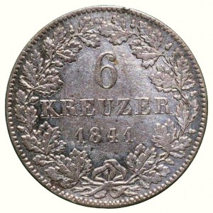 Hessen-Darmstadt, Ludwig II. 1830-1848, 6 kreuzer 1841