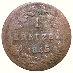 Hessen-Darmstadt, Ludwig II. 1830-1848, 1 kreuzer 1845