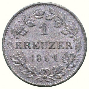 Hessen-Darmstadt, Ludwig III. 1848-1877, 1 kreuzer 1861