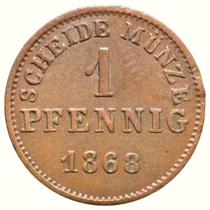 Hessen-Darmstadt, Ludwig III. 1848-1877, 1 pfennig 1868