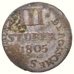 Juelich-Berg, Maximilin IV. Joseph 1799-1805, III stüber 1805 S