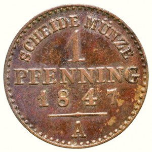 Lippe, Paul Alexander Leopold 1802-1851, 1 pfennige 1847 A