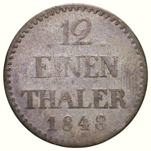 Mecklenburg-Schwerin, Friedrich Franc II. 1842-1883, 1/12 taler 1848