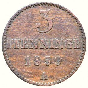 Mecklenburg-Schwerin, Friedrich Franc II. 1842-1883, 3 pfennig 1859 A