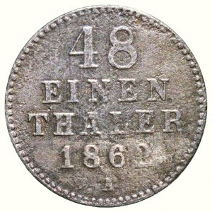Mecklenburg-Strelitz, Friedrich Wilhelm 1860-1904, 1/48 taler 1862 A