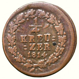 Nassau, Friedrich August und Friedrich Wilhelm 1806-1816, 1/4 kreuzer 1814