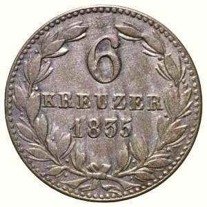 Nassau, Wilhelm 1816-1839, 6 kreuzer 1835