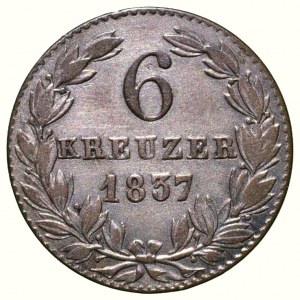 Nassau, Wilhelm 1816-1839, 6 kreuzer 1837