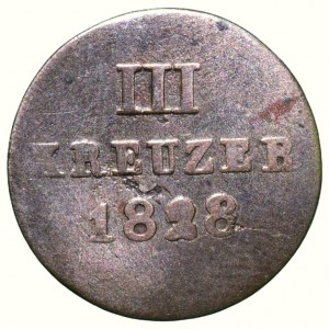 Nassau, Wilhelm 1816-1839, 3 kreuzer 1828