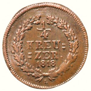 Nassau, Wilhelm 1816-1839, 1/4 kreuzer 1818