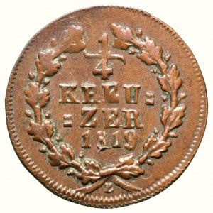Nassau, Wilhelm 1816-1839, 1/4 kreuzer 1819
