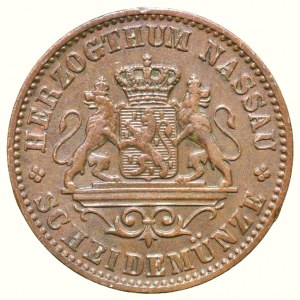 Nassau, Adolph 1839-1866, 1 kreuzer 1863