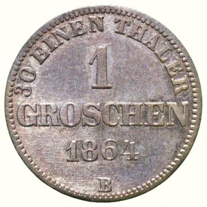 Oldenburg, Nicolaus Friedrich Peter, 1853-1900, 1 silbergroschen 1864 B