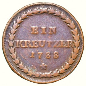 Pfalz Birkenfeld-Zweibrücken, Karl II. August 1775-1795, 1 kreuzer 1788 PZ