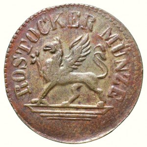 Rostock město, 3 pfennig 1859 B.S.