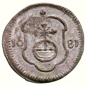 Saxe-Albertiner Line, Johann Georg III. 1680-1691, 1 pfennig 1681 CF