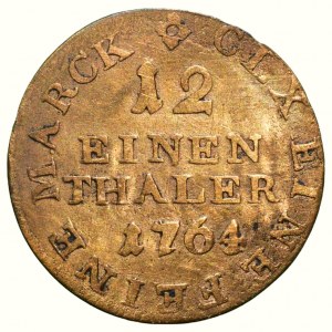 Sasko-Albertinská linie, Fridrich August III. 1763 - 1806, 1/12 taler 1764 EDC