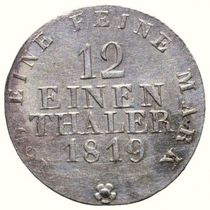 Sasko, Friedrich August I. 1806-1827, 1/12 taler 1819 I.G.S
