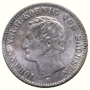 Sasko, Johann 1854-1873, 1/6 thaler 1861 B