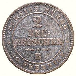 Sasko, Johann 1854-1873, 2 neugroschen 1863 B
