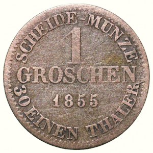 Saxony, Coburg und Gotha, Ernst II. 1844-1893, 1 groschen 1855