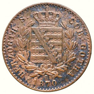 Saxony, Coburg und Gotha, Ernts II. 1844-1893, 2 pfennige 1870 B