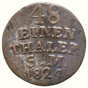 Sachsen-Weimar-Eisenach, Carl August 1775-1828, 1/24 taler 1824 S.M.