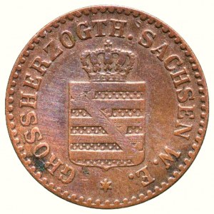 Sachsen-Weimar-Eisenach, Carl Alexander 1853-1901, 1 pfennig 1858 A