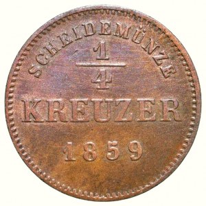 Schwarzburg-Rudolstadt, Friedrich Günther 1807-1867, 1/4 kreuzer 1859