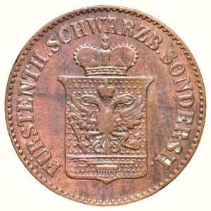 Schwarzburg-Sondershausen, Gunther Friedrich Carl II. 1835-1880, 3 pfennig 1858 A