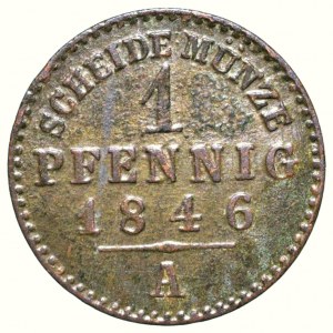Schwarzburg-Sondershausen, Gunther Friedrich Carl II. 1835-1880, 1 pfennig 1846 A