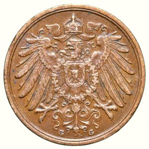 GERMANY EMPIRE, 2 pfennig 1913 G