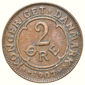 Dánsko, Frederick VIII. 1906 - 1912, 2 ore 1907