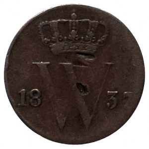 Holandsko, Vilém I. 1815-1840, 1/2 cent 1837