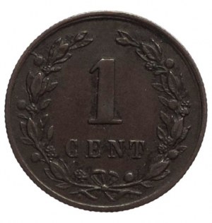 Netherlands, William III, 1 cent 1878