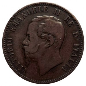 Itálie, Viktor Emanuel II., 10 centesimi 1866 N patina