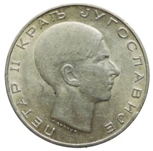 Yugoslavia, Petar II 1934-1945, 50 dinar 1938 Ag