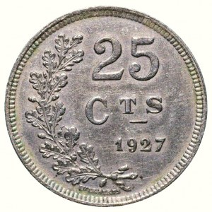 Lucembursko, Velkovévodkyně Šarlota 1918 - 1964, 25 centimů 1927