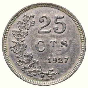 Luxembourg, Grande-Duchesse Charlotte 1918 - 1964, 25 centimes 1927