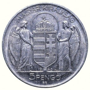 Maďarsko, 5 pengo 1943