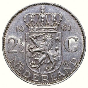 Netherlands, Wilhelmina, 1890 - 1948, 2 1/2 guilders 1961