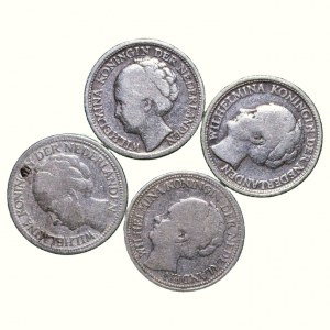 Netherlands, Wilhelmina, 1890 - 1948, 25 cents 1928