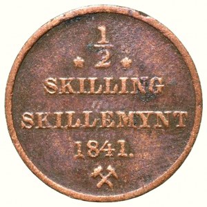 Norway, 1/2 skilling 1841